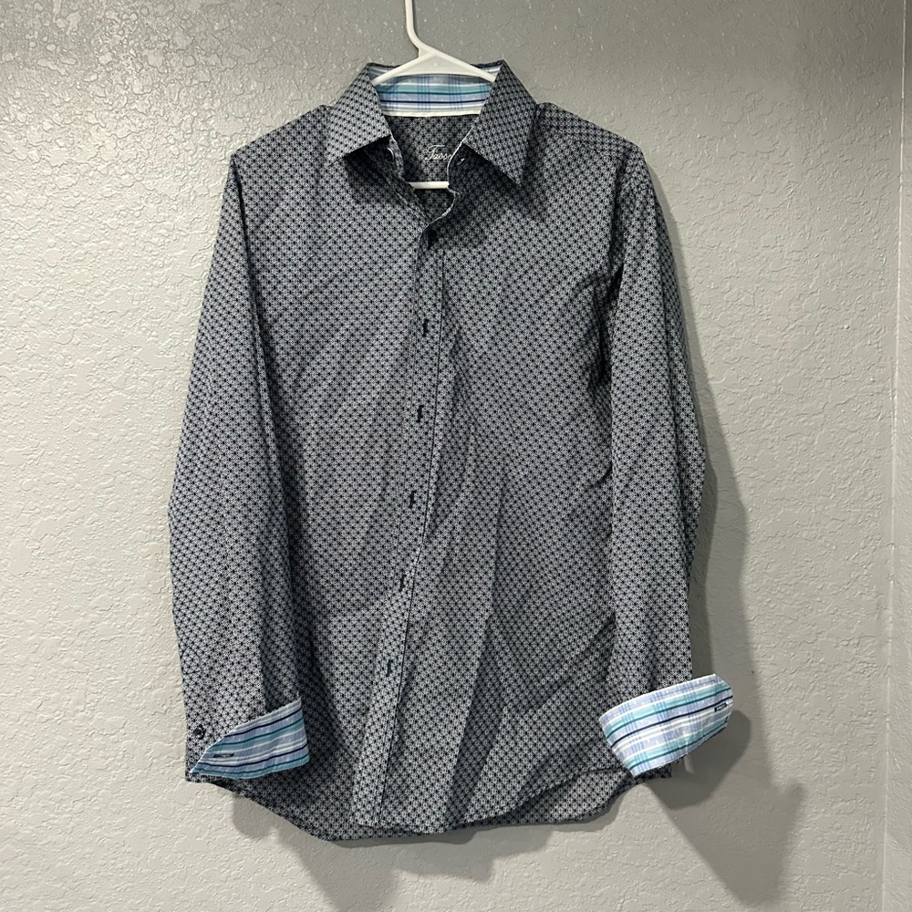 Tasso Elba Long Sleeve Button‎ Up Shirt Men's M
